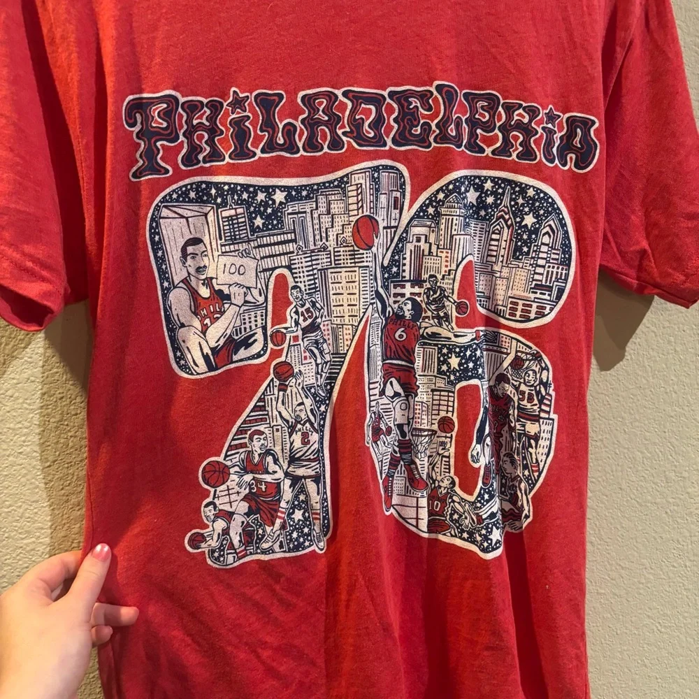 Philadelphia 76ers Graphic Tee | Paul Carpenter Art | Unisex Small - Picture 3 of 7